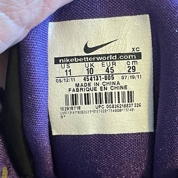 Nike LeBron Air Max Soldier V Black & Purple Men's 454131-005 Size 11 - Picture 10 of 10